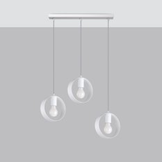 Lampa wisząca TITRAN 3 biała 110x5x56cm nowoczesna E27 do salonu - Miniaturka zdjęcia nr 2