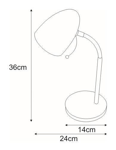 Lampka biurkowa K-MT-200 KAJTEK 24x36x14 cm do salonu lub pokoju biały nr. 6