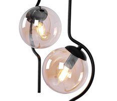 Lampa wisząca K-5337 VELA 30x100x30 cm do salonu lub pokoju bursztynowy/czarny - Miniaturka zdjęcia nr 4