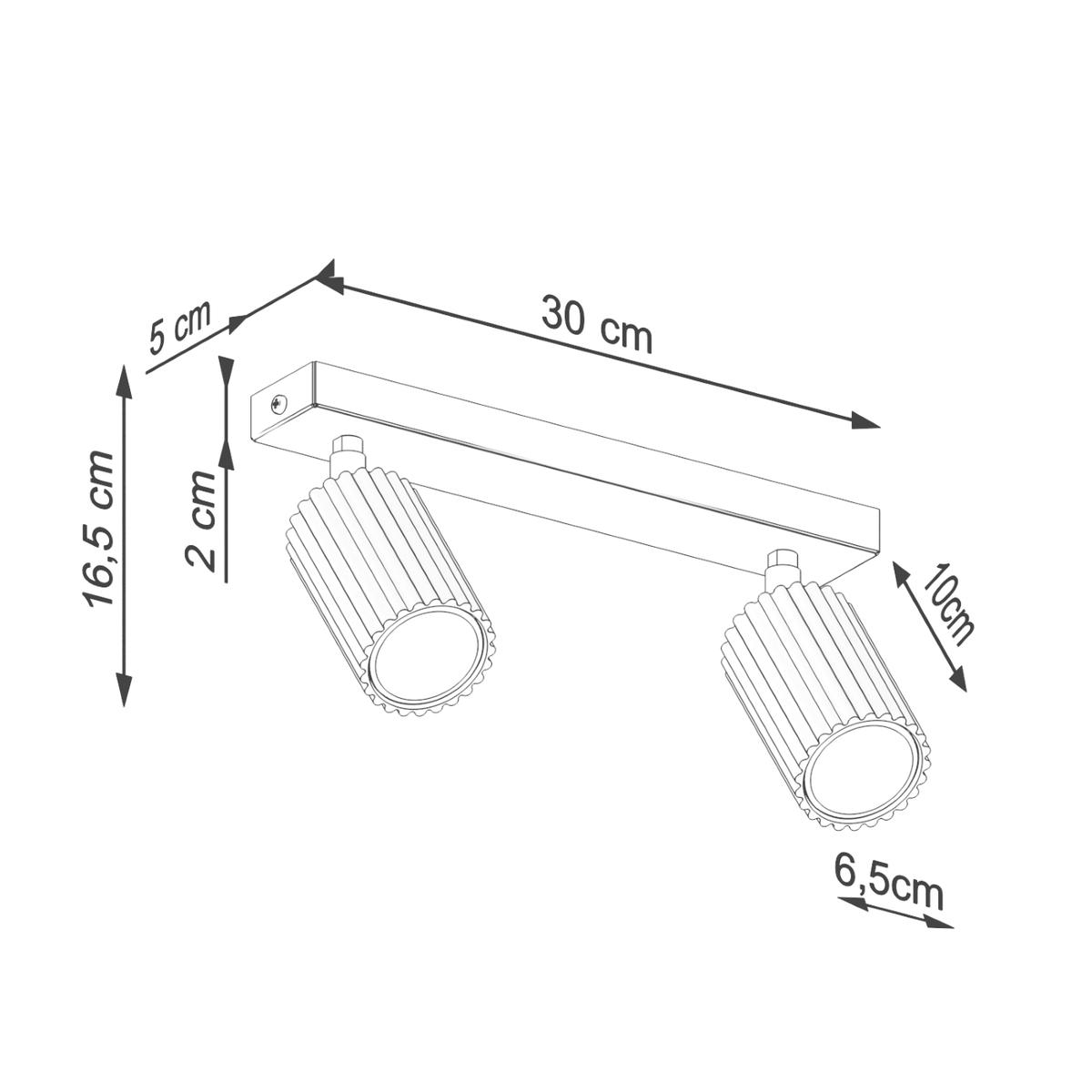 Plafon Karbon 16.5x6.5x30cm czarny nr. 9