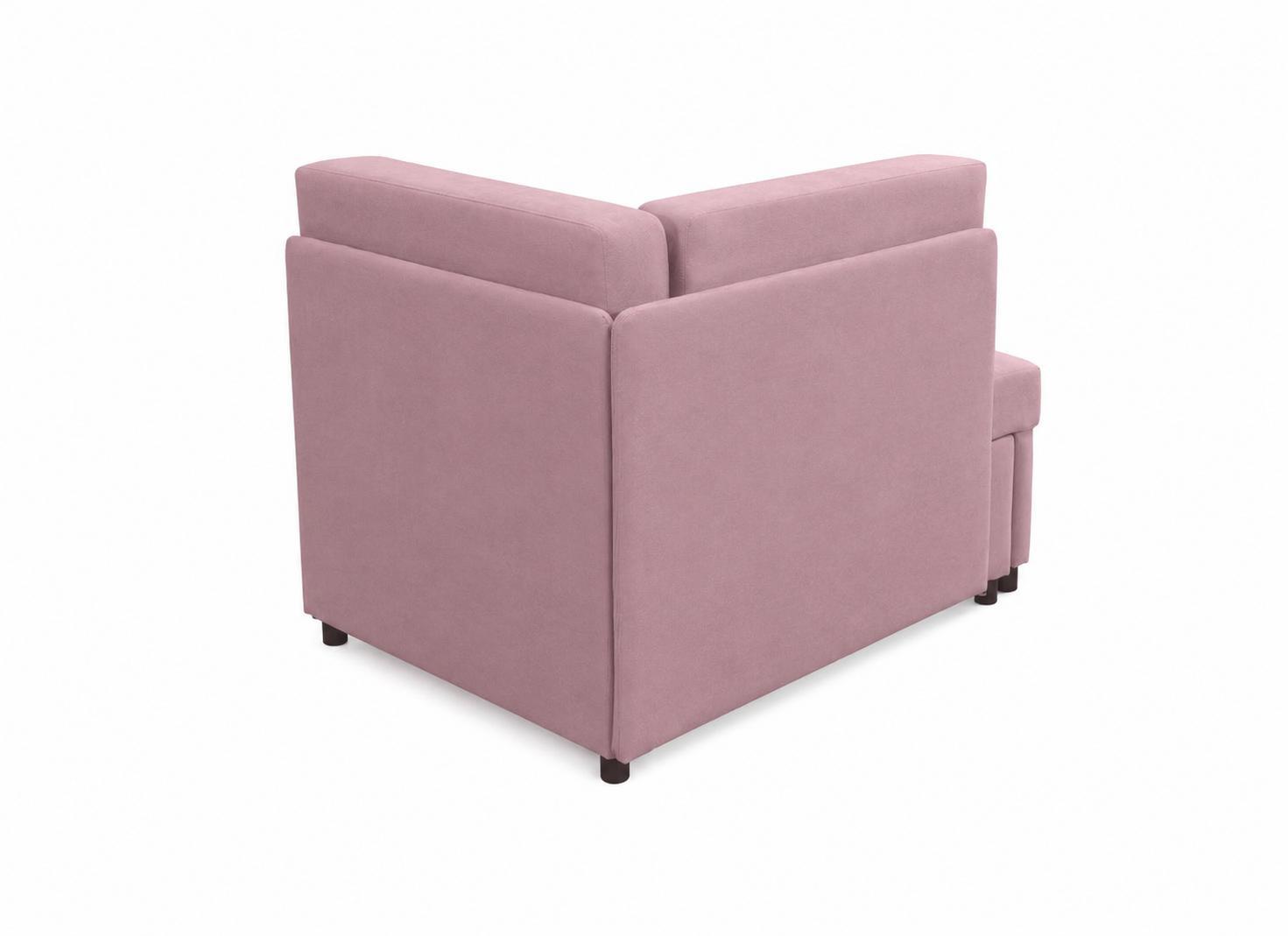 Sofa Viluś 106x75x80 cm różowa rozkładana sofa narożna jednoosobowa z funkcją spania i pojemnikiem na pościel nr. 12