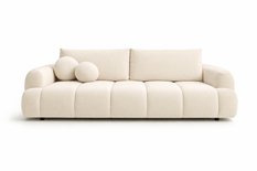 Kanapa rozkładana trzyosobowa Mediolan 250 cm BLUVEL 22 sofa z funkcją spania velvet kremowa - Miniaturka zdjęcia nr 3