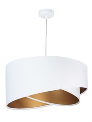 Lampa 50x23x93 cm do sypialni salonu biura wisząca asymetryczna biało złota - Miniaturka zdjęcia nr 1