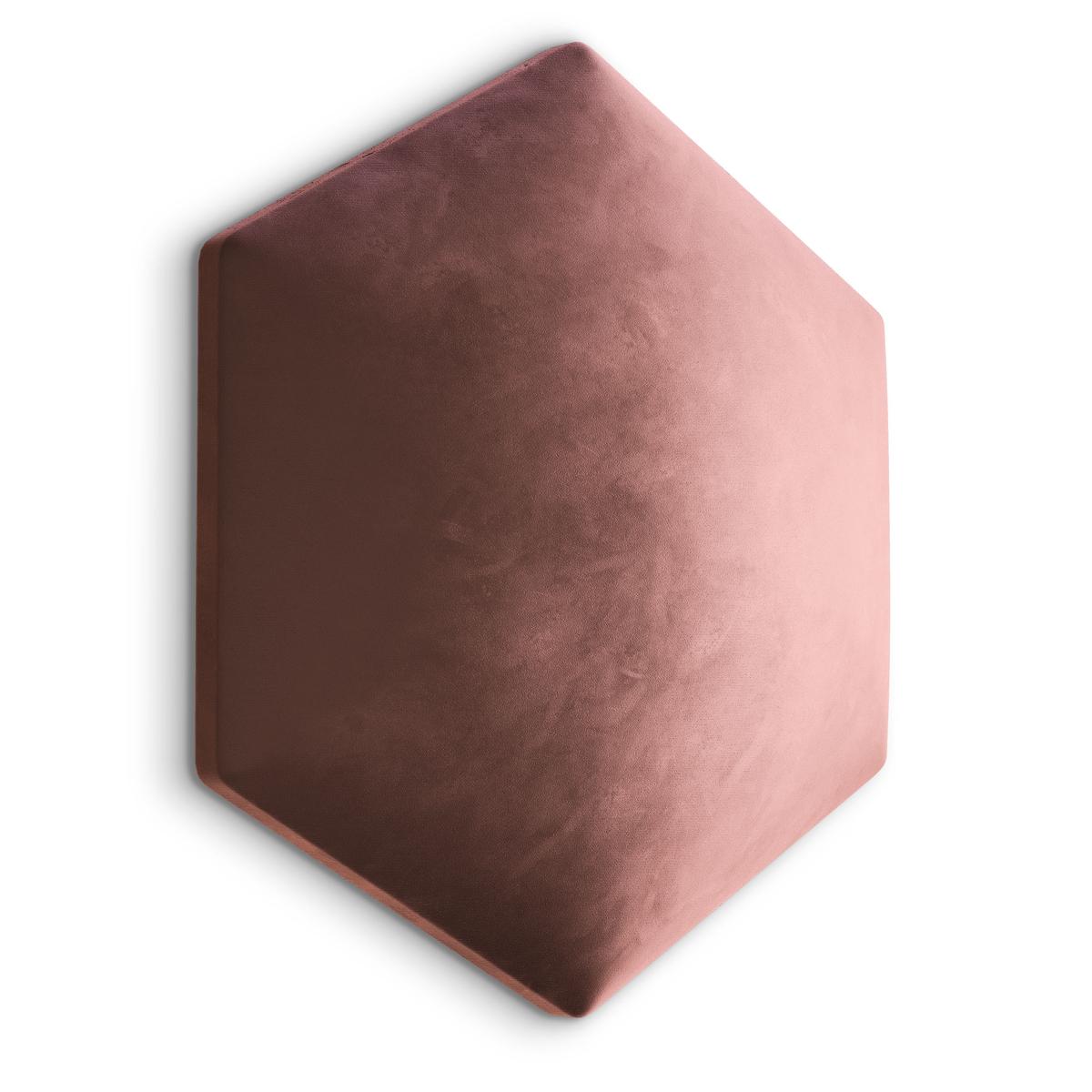 Panele tapicerowane 35x40 cm hexagon magic velvet brudny róż