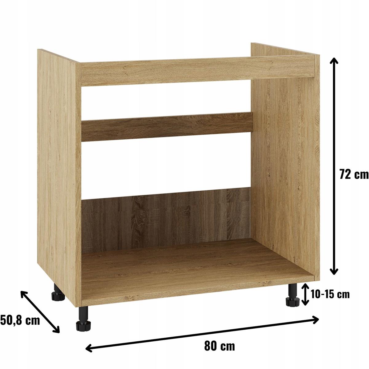 Korpus szafka kuchenna pod zlew 80x72x50,8 cm z akcesoriami dąb kamienny nr. 2