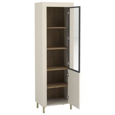 Witryna 60x40x193,6 cm Mossa z dwoma drzwiczkami kaszmir do salonu - Miniaturka zdjęcia nr 2