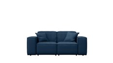 Sofa ogrodowa MALIBU 186x73x88 cm wodoodporna UV 3-os + 2 poduszki do ogrodu ciemnoniebieska