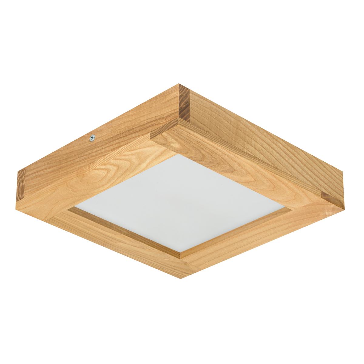 Panel LED 25 x 25 x 5 cm plafon z drewna rustykalny 24W do salonu nr. 3