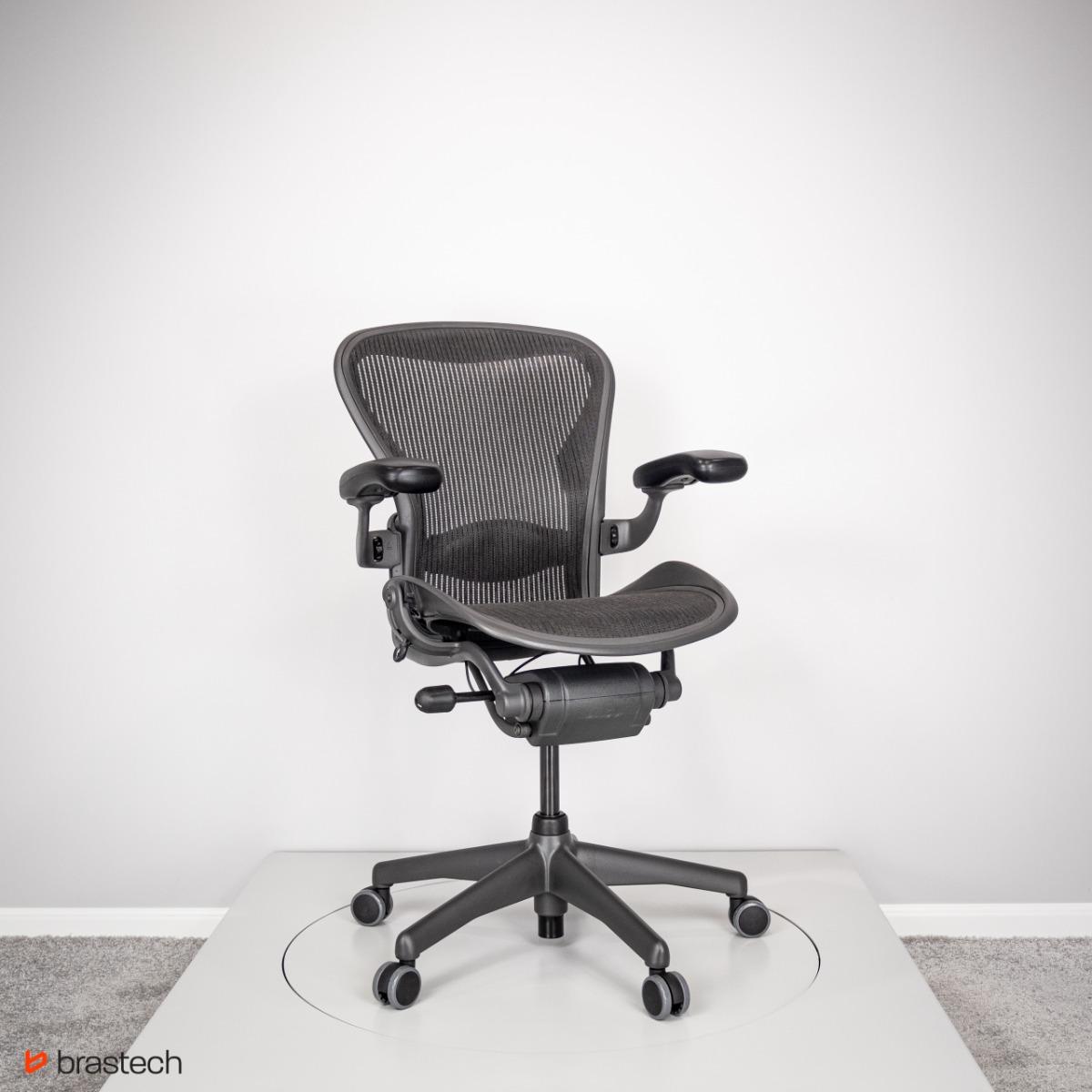 Fotel biurowy Herman Miller Aeron Classic 66 cm do biura pokoju sypialni czarny  nr. 10