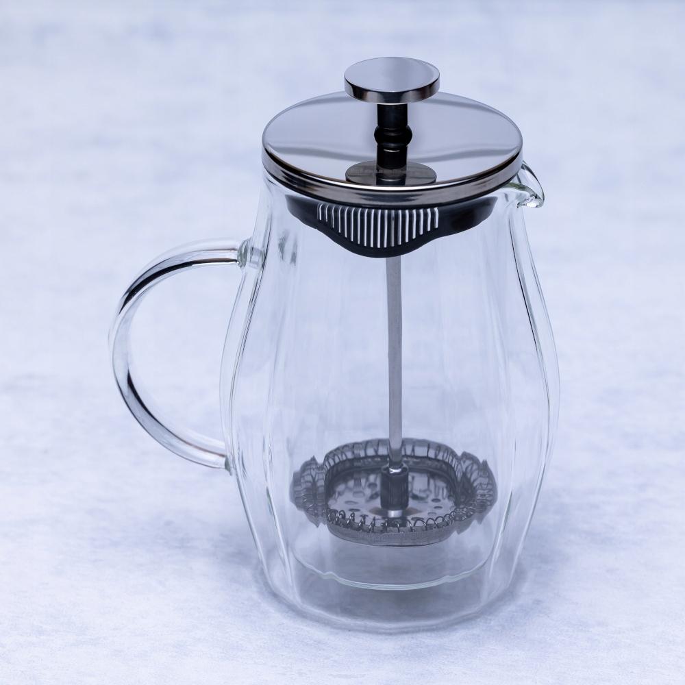 Szklany ZAPARZACZ TŁOKOWY Do HERBATY Ziół KAWY French Press 350ml 7682 nr. 3