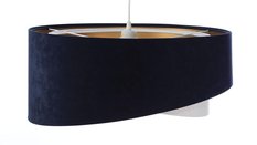 Lampa  50x23x93 cm do salonu sypialni biura wisząca asymetryczna granatowo-biało złota  - Miniaturka zdjęcia nr 6