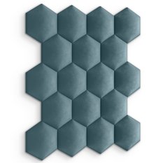 Panele tapicerowane  35x40 cm na ścianę hexagon morski - Miniaturka zdjęcia nr 3
