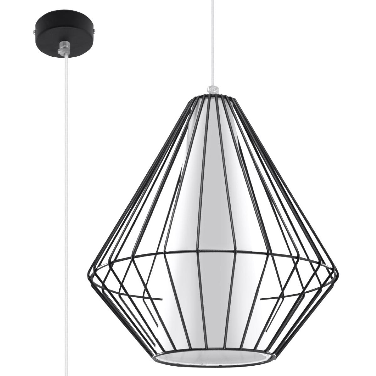 Lampa wisząca DEMI czarna 130x28x28cm nowoczesna E27 do salonu