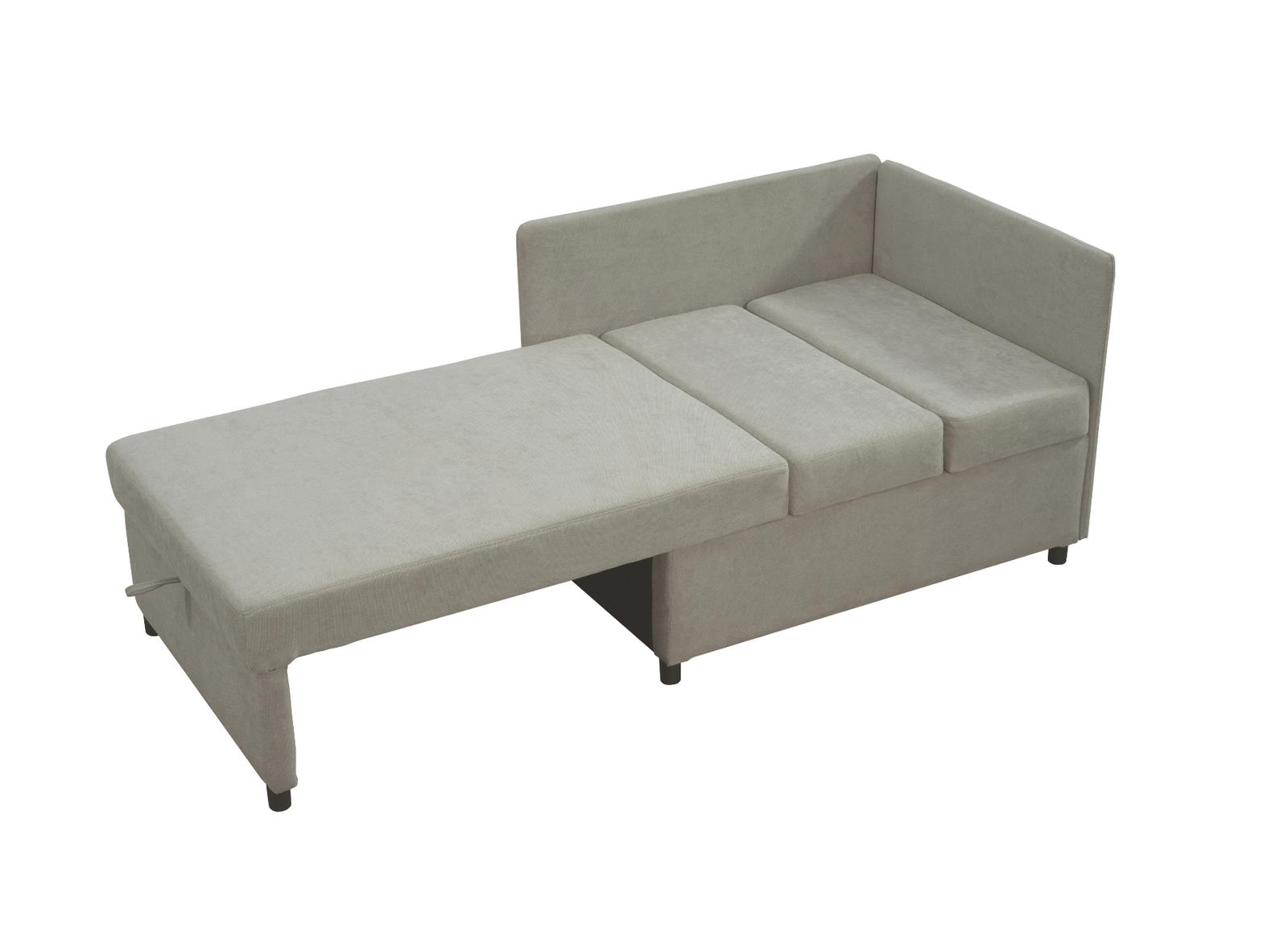Sofa dla dzieci Viluś 106x75x80 cm narożnik jednoosobowy do pokoju z funkcją spania i przechowywania beżowy nr. 3