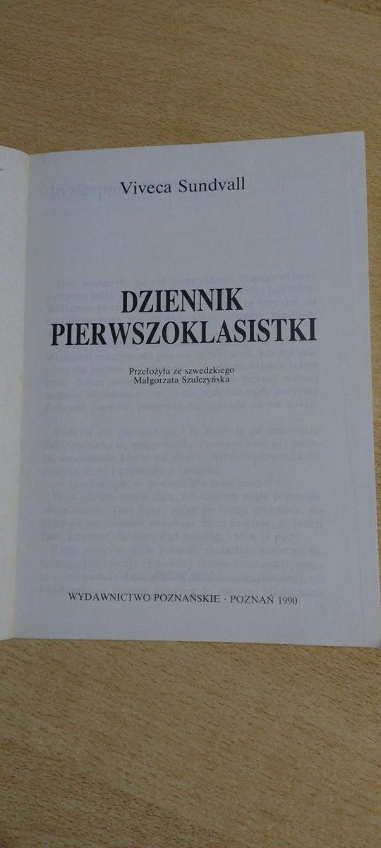 Książka  Dziennik pierwszoklasistki. -Viveca  Sundvall. nr. 2