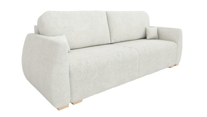 Kanapa Dalia z funkcją spania 88x221x93 cm do salonu z funkcją spania lambi kremowy