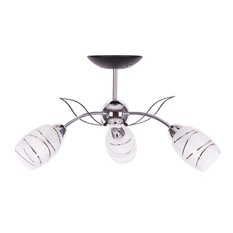 Lampa sufitowa K-JSL-6093/3 CHR XENA 55x28x55 cm do salonu lub pokoju chrom - Miniaturka zdjęcia nr 1