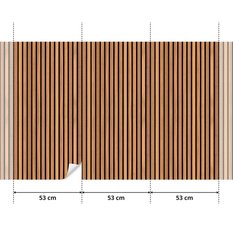 Tapeta Dekoracja Ścienna Nowoczesna ze Wzorem LAMELE DREWNO Imitacja DESKI 3D 53x300  - Miniaturka zdjęcia nr 4