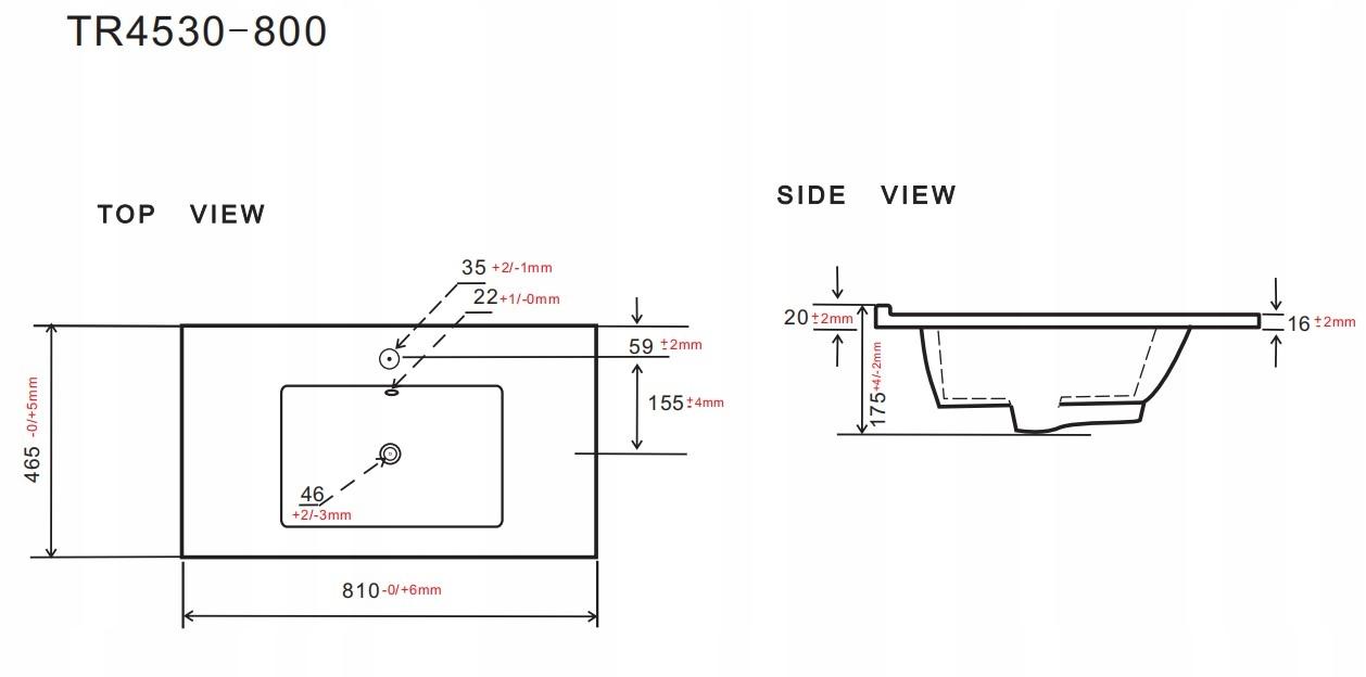 Zestaw mebli łazienkowych LINE z umywalką 80 cm + słupek 165 cm 3 elementy front MDF migdałowy nr. 3