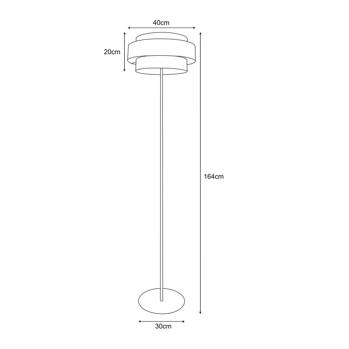 Lampa podłogowa K-5175 ETELA 40x164x40 cm do salonu lub pokoju czarny/szary nr. 3