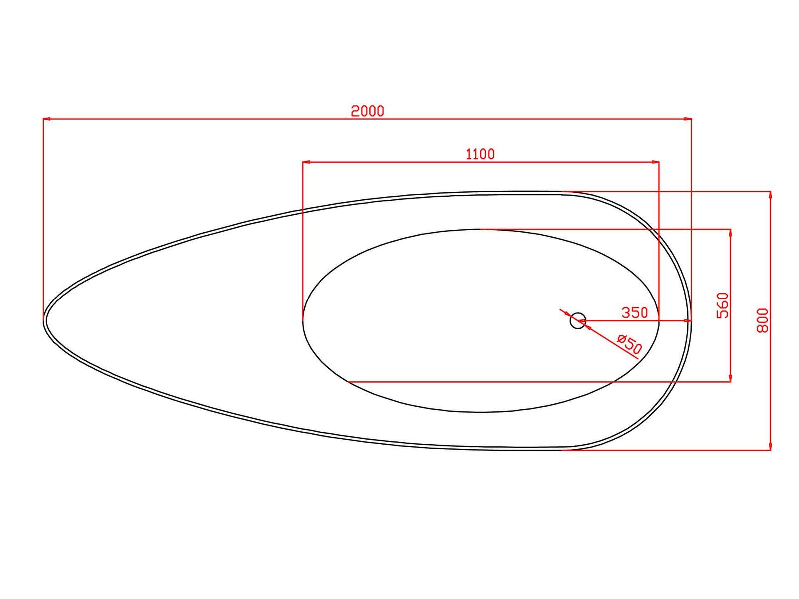 Wanna 200x80x150 damska szpilka syfon akryl nowa nr. 3