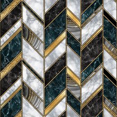 Tapeta Nowoczesna Mozaika MARMUR Styl Art Deco 3D  - Miniaturka zdjęcia nr 3