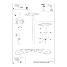 Lampa wisząca ESKOLA 140 czarna 150x140x140cm nowoczesna E27 do salonu - Miniaturka zdjęcia nr 4