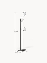 Lampa podłogowa 45x22x135 cm LED z funkcją przyciemniania czarna do salonu lub pokoju - Miniaturka zdjęcia nr 3