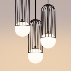 Lampa wisząca BRINA 3P czarna 115x34x34cm nowoczesna G9 do salonu - Miniaturka zdjęcia nr 5