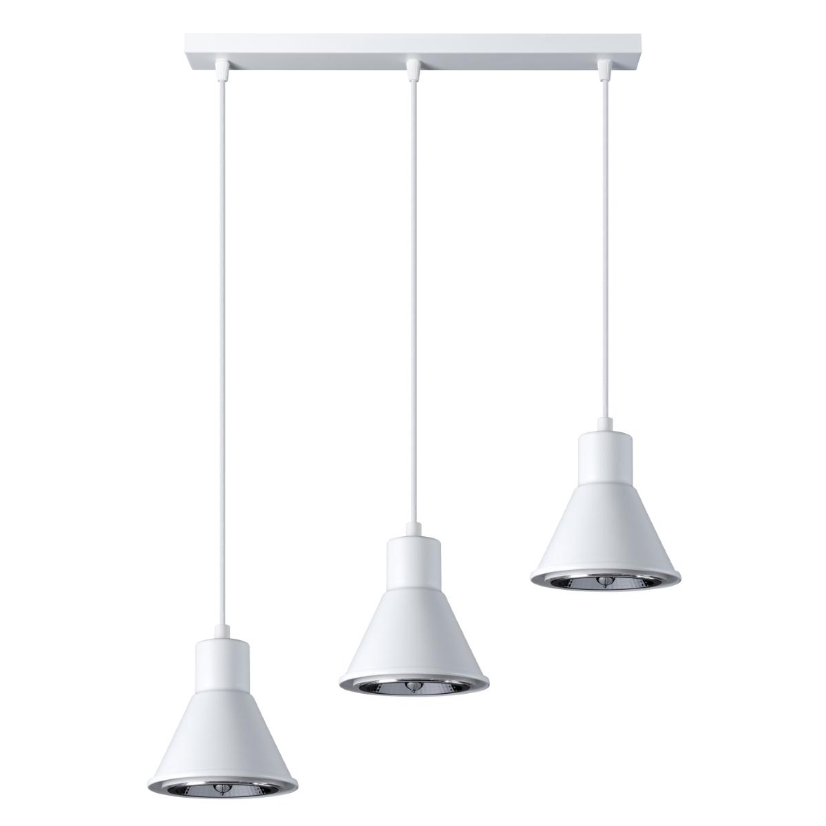 Lampa wisząca TAZILA 3 biała 120x14x45cm nowoczesna ES111 do salonu