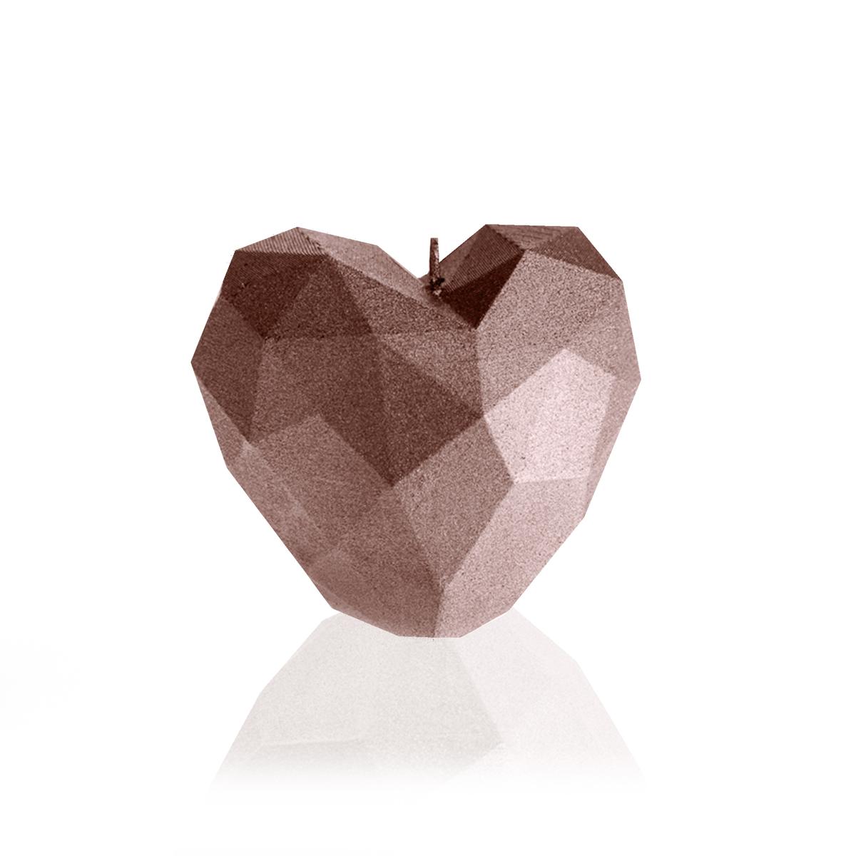 Świeca Heart Low-Poly Rose Gold nr. 2