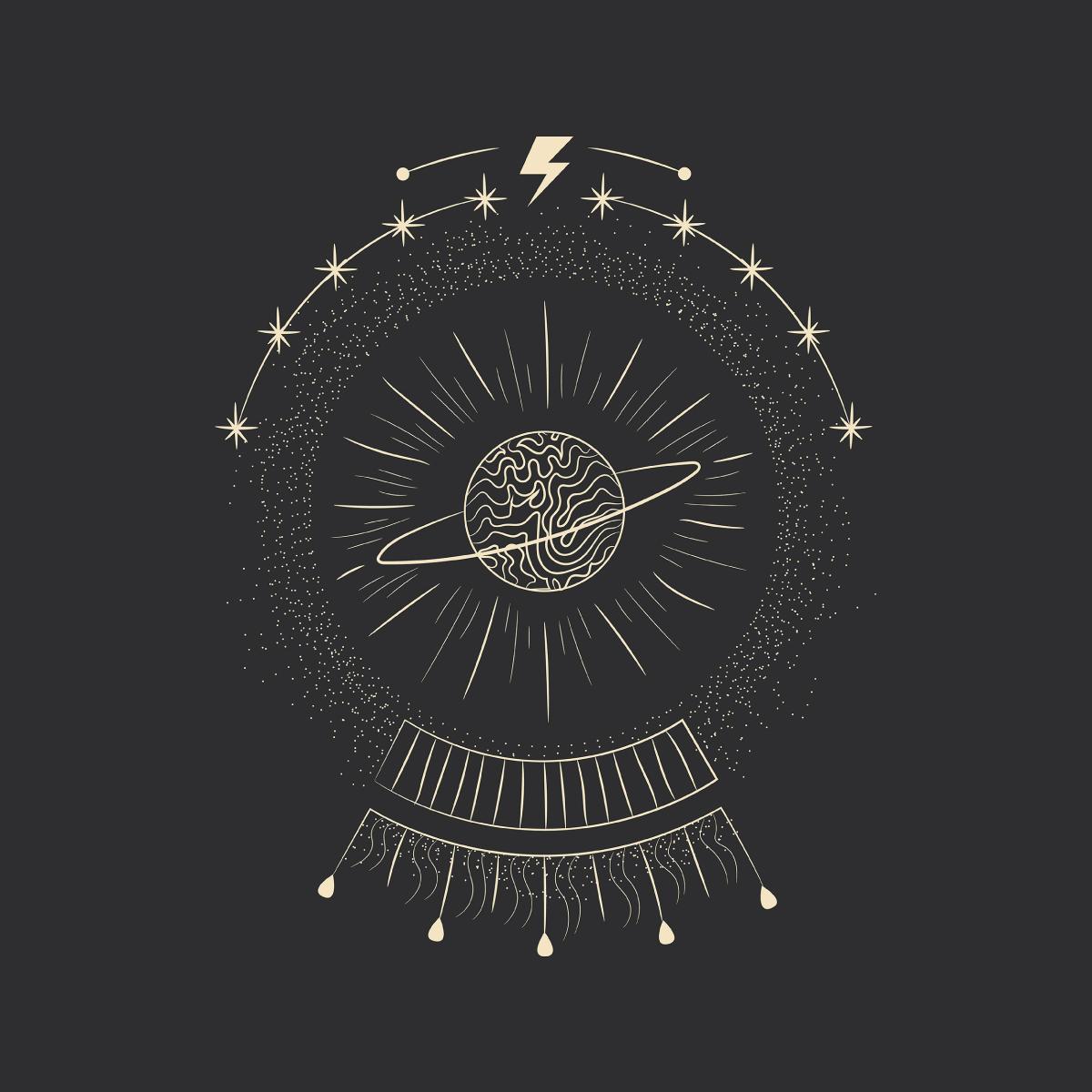 Tapeta Młodzieżowa PLANETY Gwiazdy Abstrakcja Boho  nr. 5