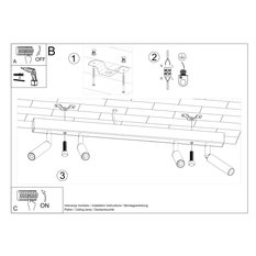 Plafon EYETECH 4 biały 20x3x60cm nowoczesna lampa G9 do salonu - Miniaturka zdjęcia nr 5