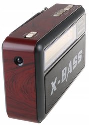 Radio przenośne  21 x 11,5 x 5,5 cm  z funkcją bluetooth   USB z latarką  czarne - Miniaturka zdjęcia nr 5