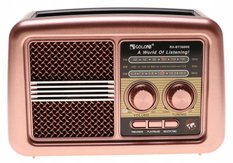 Radio przenośne 20 x 8,5 x 13 cm RETRO z funkcją bluetooth   USB z latarką  ładowany solarnie - Miniaturka zdjęcia nr 4