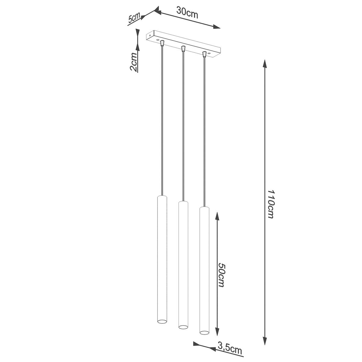 Lampa wisząca PASTELO 3L drewno 110x5x30cm nowoczesna G9 do salonu nr. 5