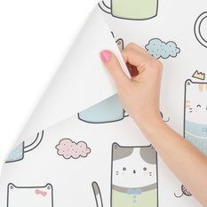 Tapeta dla dzieci – Kotki i chmurki  - Miniaturka zdjęcia nr 3