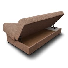 Wersalka LUSI 188x85x90 cm kanapa rozkładana z funkcją spania i pojemnikiem brązowa - Miniaturka zdjęcia nr 3