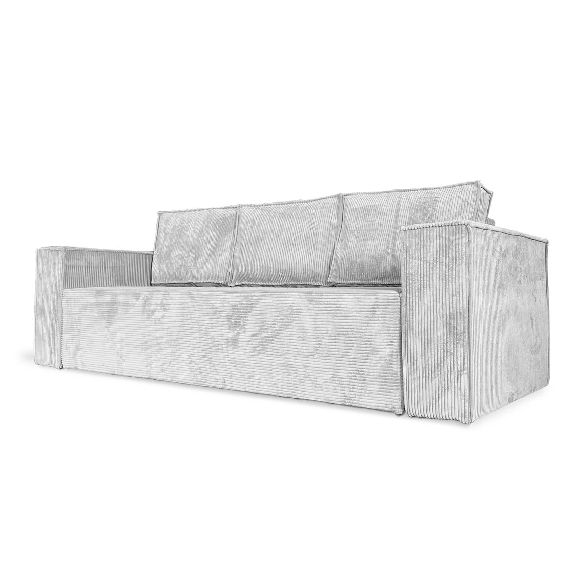 Kanapa Verona 248x96x93 cm z funkcją spania i pojemnikiem sztruks szary do salonu nr. 1