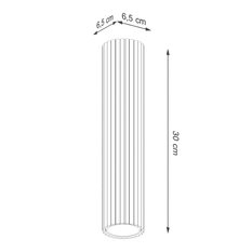 Plafon Karbon 30x6.5x6.5cm do sypialni salonu ochra czerwona - Miniaturka zdjęcia nr 8