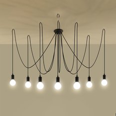 Żyrandol EDISON 7 150x300x300 cm industrialny loftowy lampa sufitowa żarówki E27 czarny - Miniaturka zdjęcia nr 3