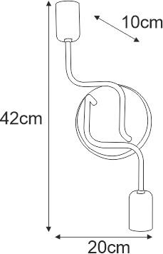 Kinkiet K-4045 PEKA 20x42x10 cm do salonu lub pokoju biały nr. 3