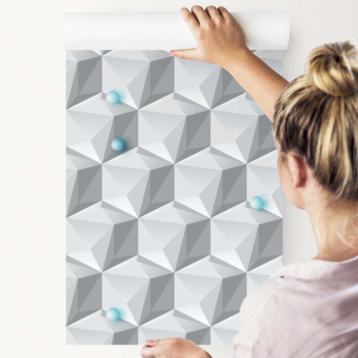 Tapeta Do Biura GEOMETRYCZNY Wzór Kule Efekt 3D  nr. 7