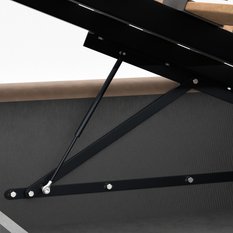 Łóżko Pojedyncze 90x200cm łóżko tapicerowane z pojemnikiem brązowe wezgłowie 88 cm - Miniaturka zdjęcia nr 11