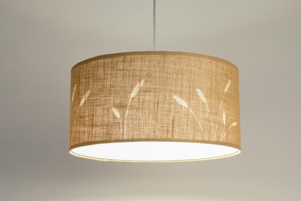 Lampa wisząca BOHO beżowa abażur z juty lekki roślinny wzór do salonu sypialni biura nr. 2