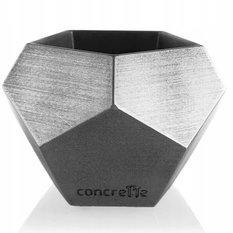 Doniczka betonowa Square Geometric 9 cm | Stal