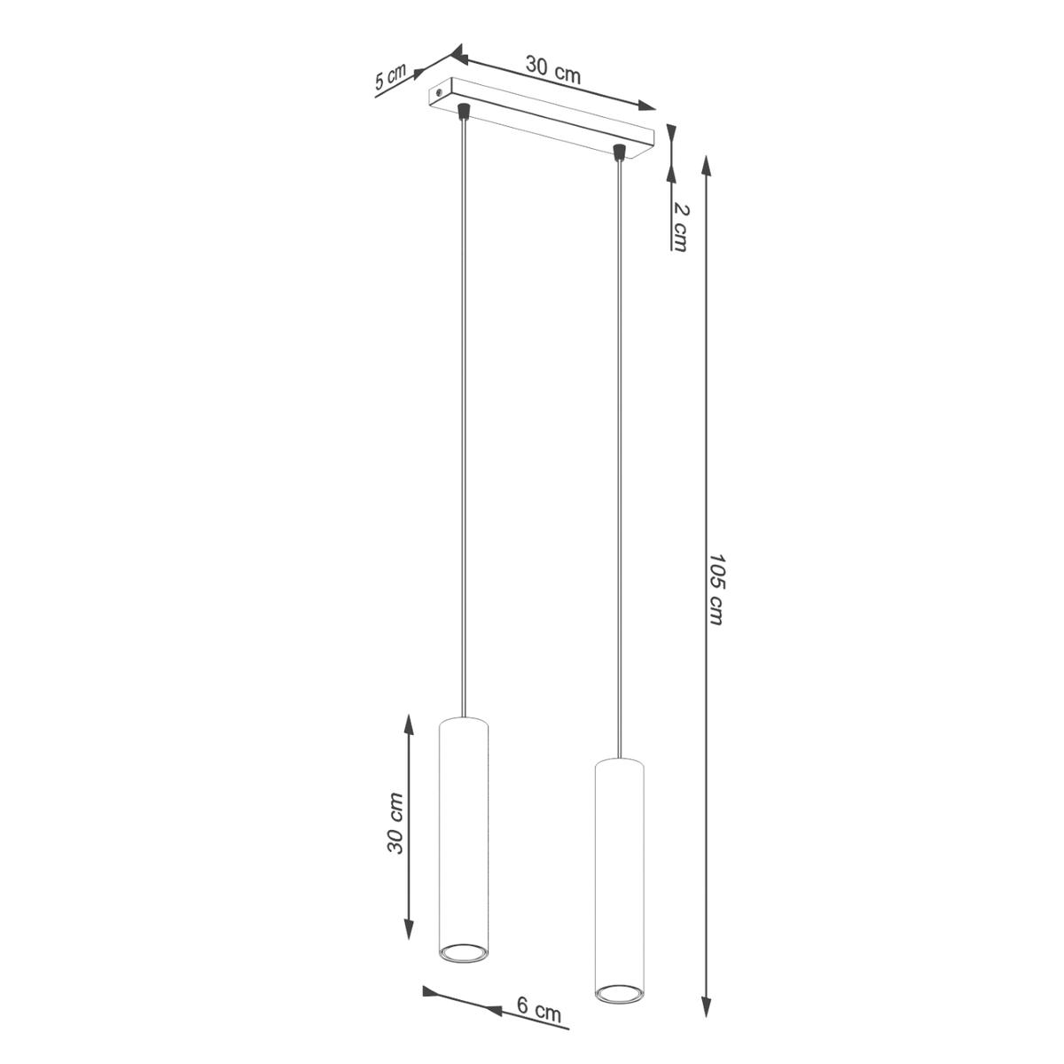 Lampa wisząca Lagos 105x6x30cm do sypialni salonu zielona oliwka  nr. 7