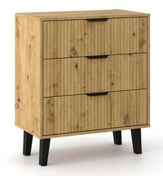 Komoda Scandi 81,5x70x39 cm do salonu sypialni slim dąb artisan - Miniaturka zdjęcia nr 1