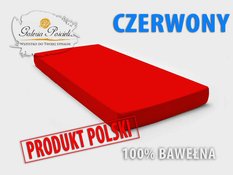 Prześcieradło bawełniane JERSEY 140x200cm CZERWONE - Miniaturka zdjęcia nr 2