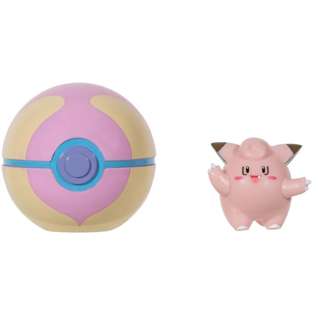 POKEMON CLIP 'N' GO ZESTAW JAZWARES ORYGINALNA FIGURKA CLEFAIRY + HEAL BALL nr. 2